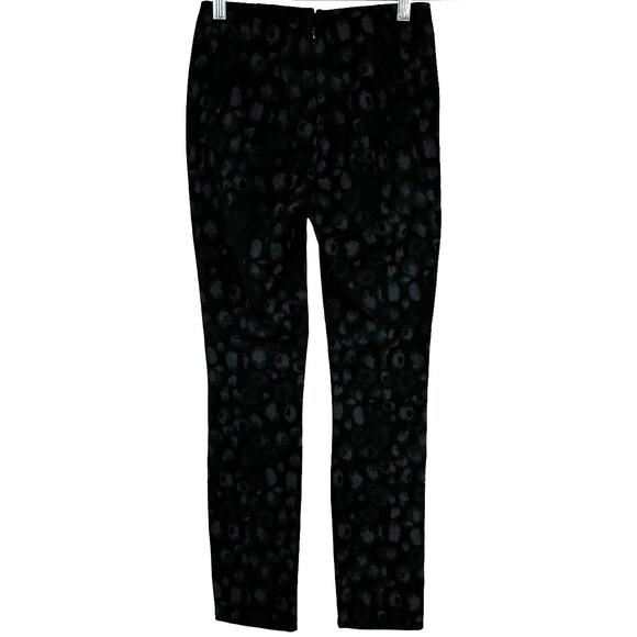 Rag & Bone NWT Simone Leopard Print Zip Pocket Black Silver Pants Size 0 Crop - Picture 3 of 11